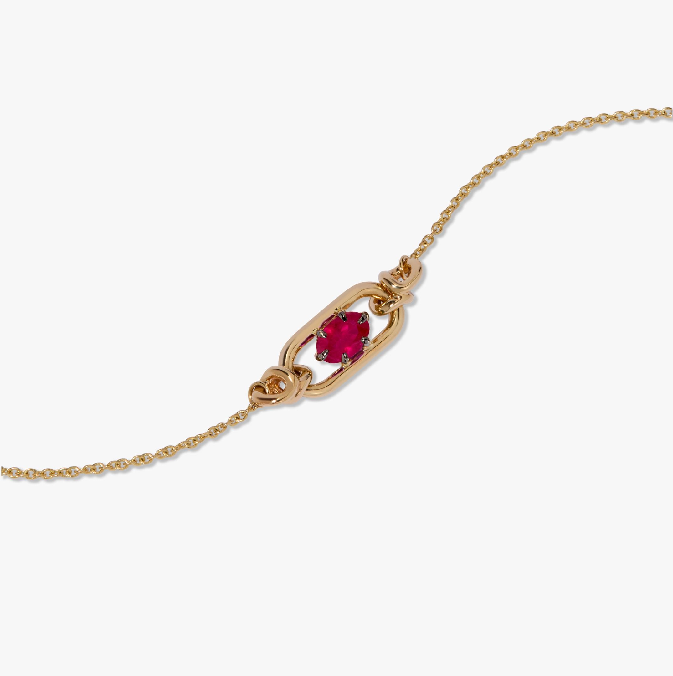 Ruby July Birthstone Bracelet 