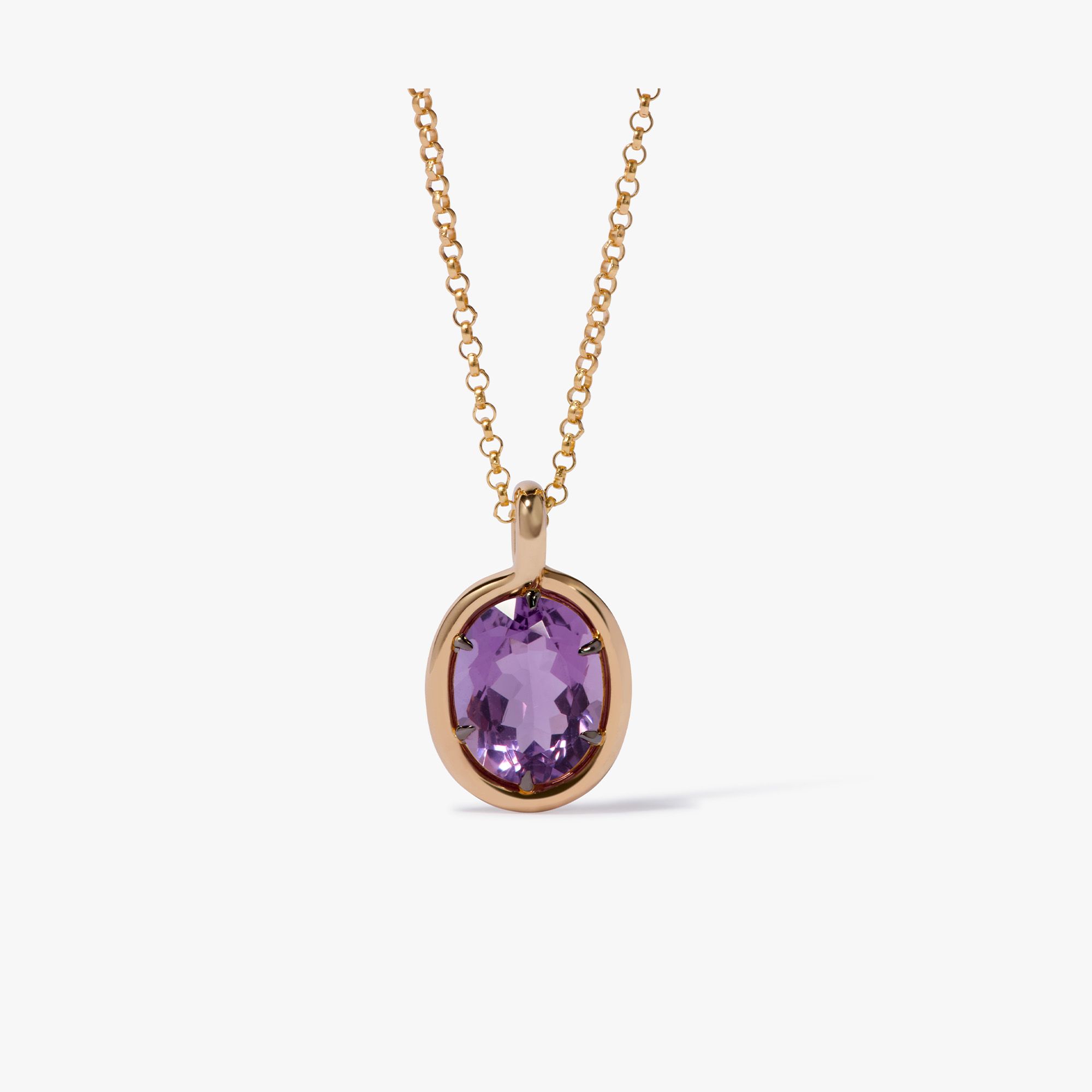 Amethyst Drop Necklace 