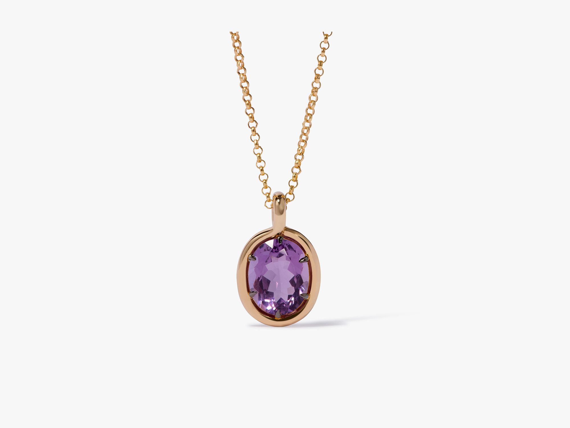 Amethyst Drop Necklace 