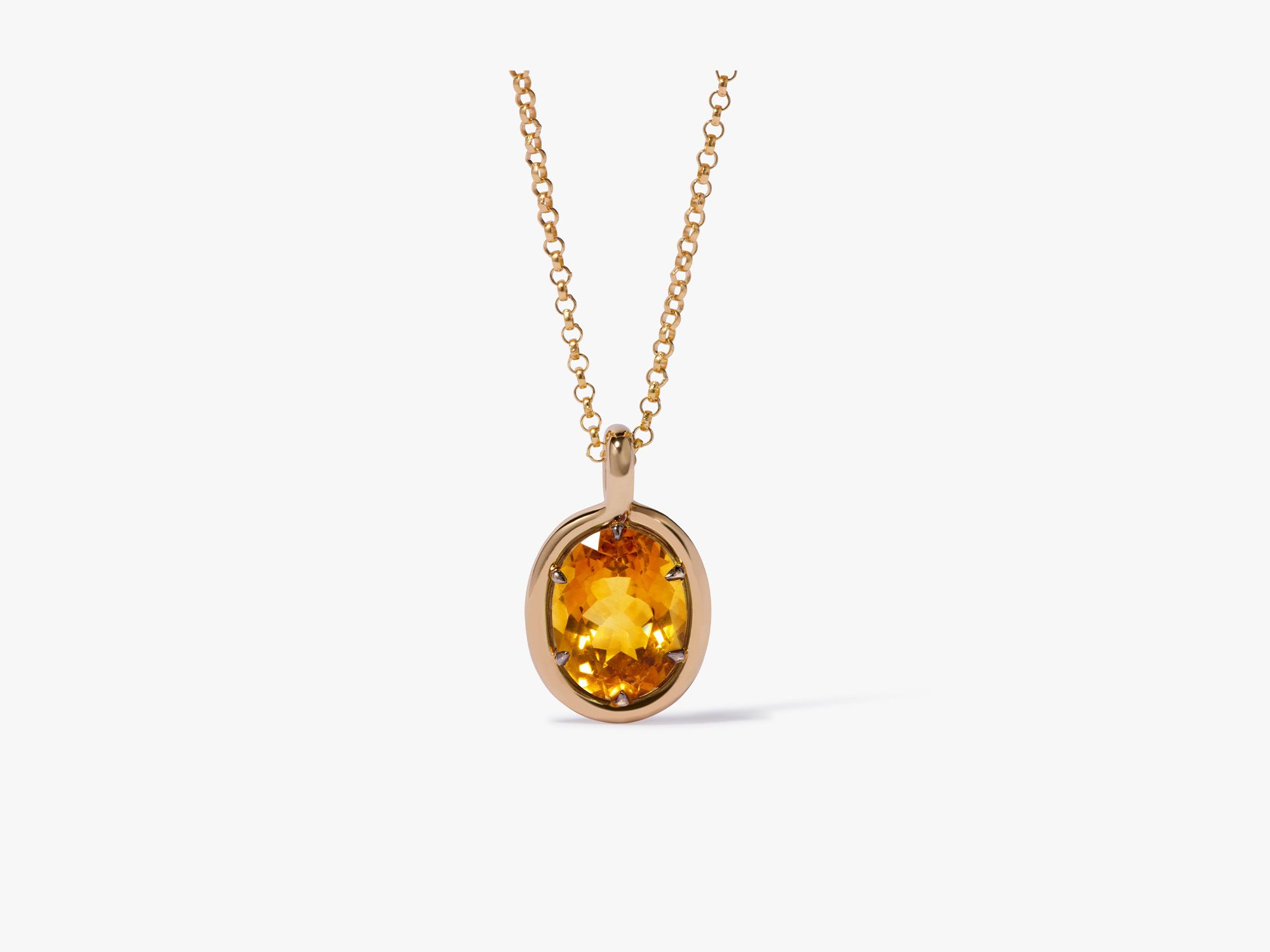 Citrine Drop Necklace 