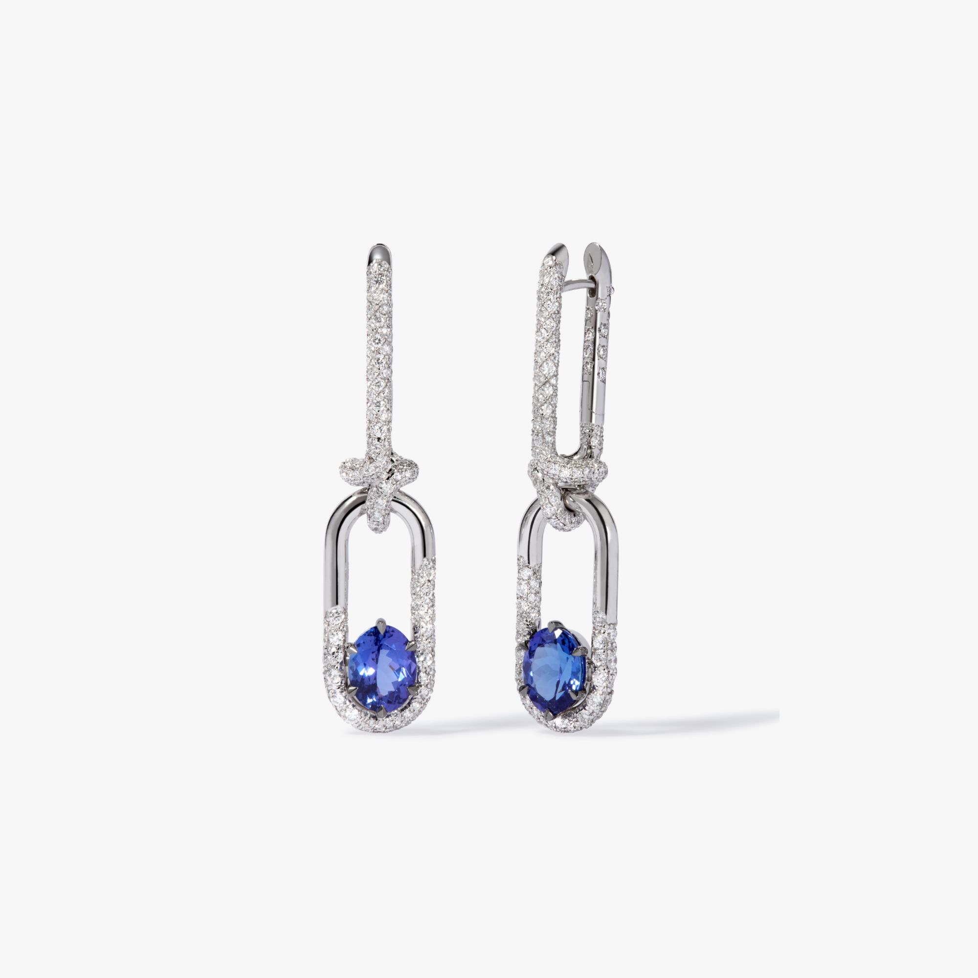 Knuckle Dust  Tanzanite & Diamond Earrings