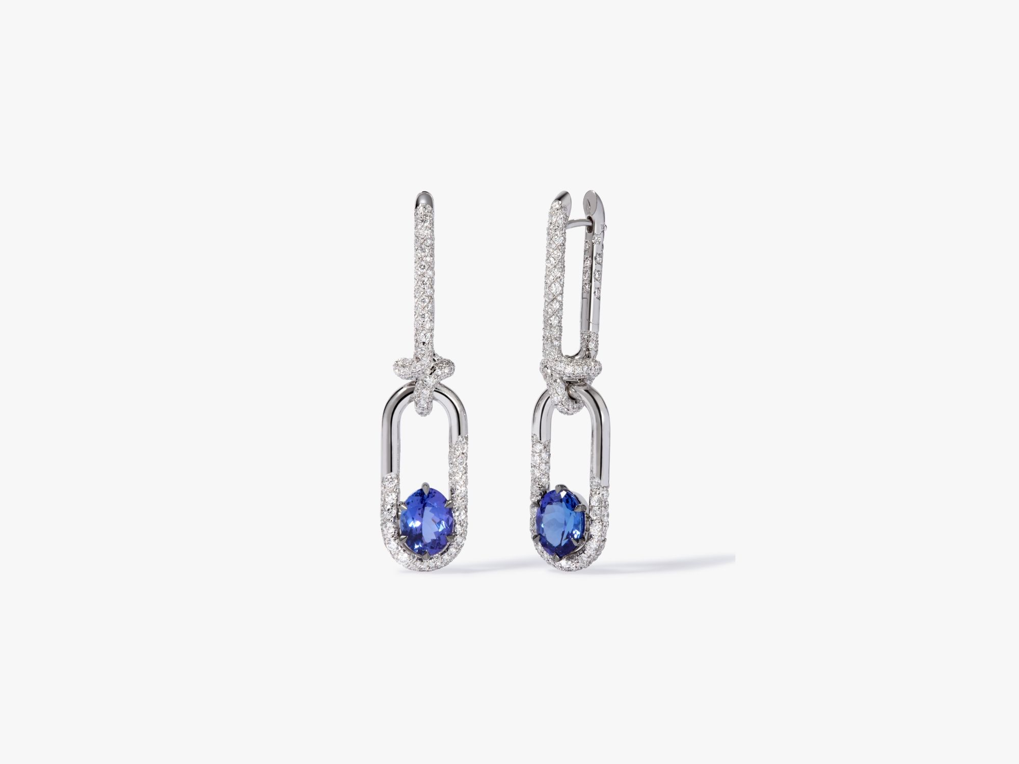 Knuckle Dust  Tanzanite & Diamond Earrings