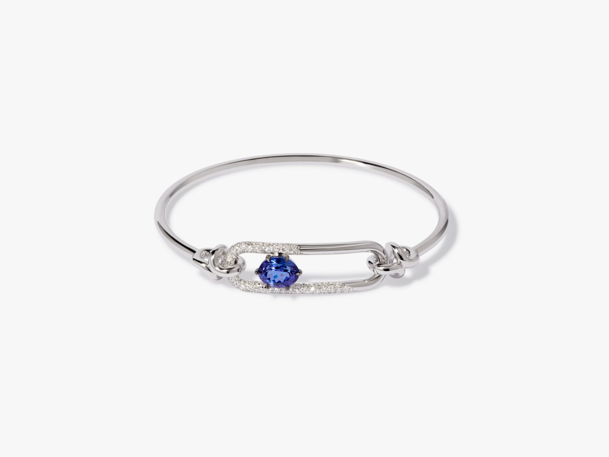 Knuckle Dust Tanzanite & Diamond Bangle