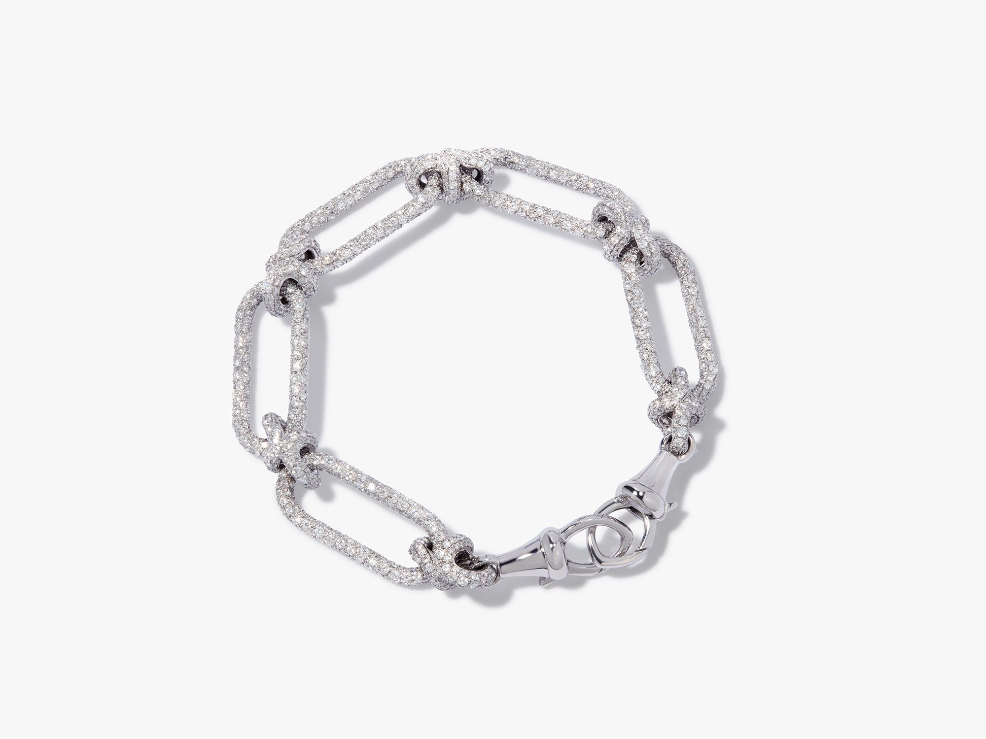 Knuckle Heavy Diamond Chain Bracelet 