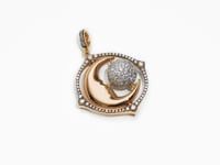 Mythology Spinning Moon Charm Pendant