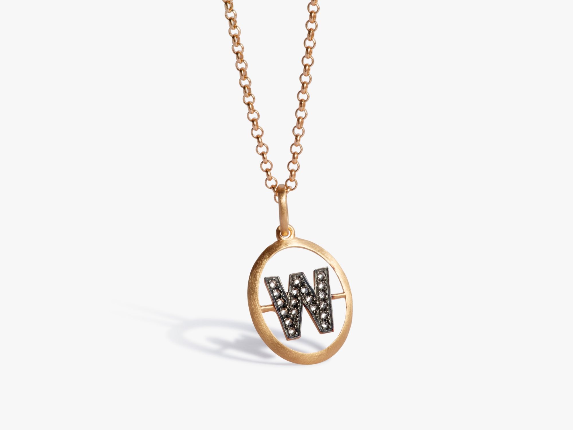 Initial W Necklace