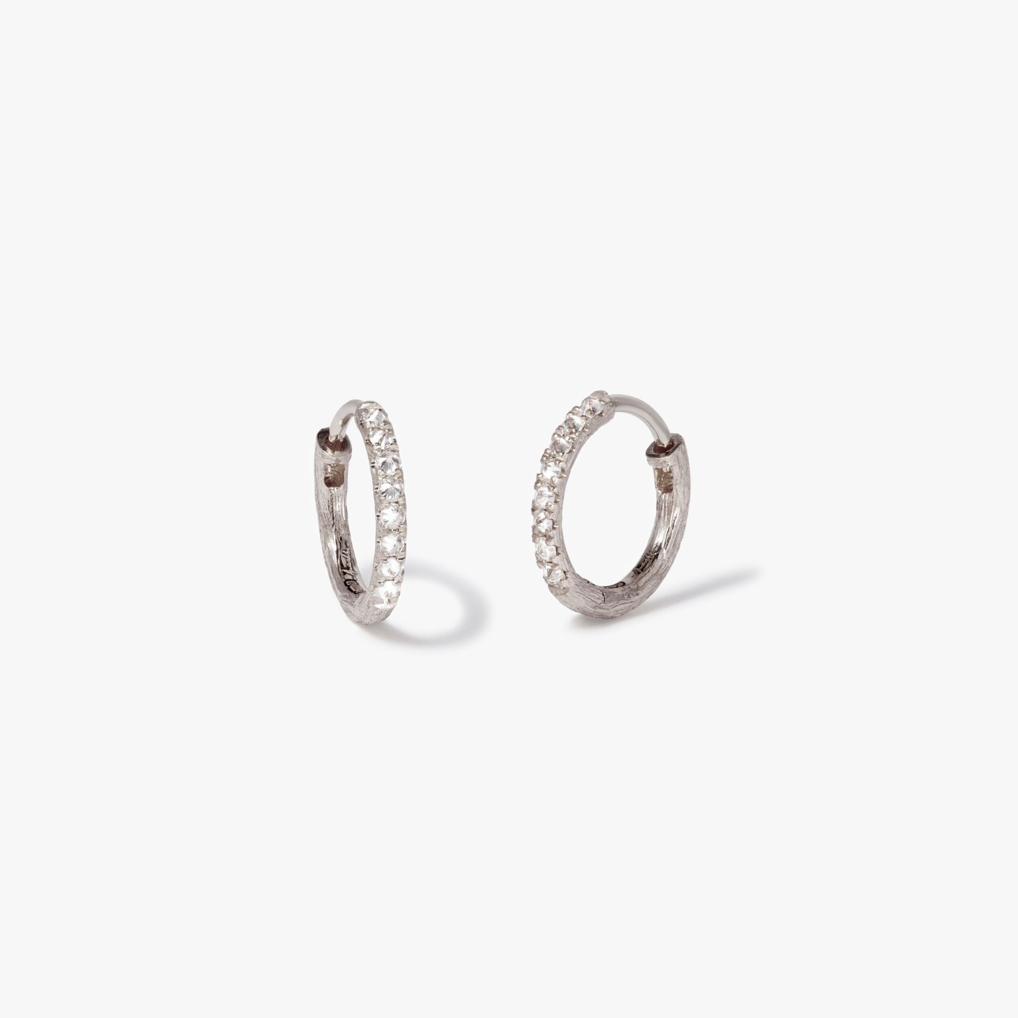 Dusty Diamonds 12mm Hoop Earrings