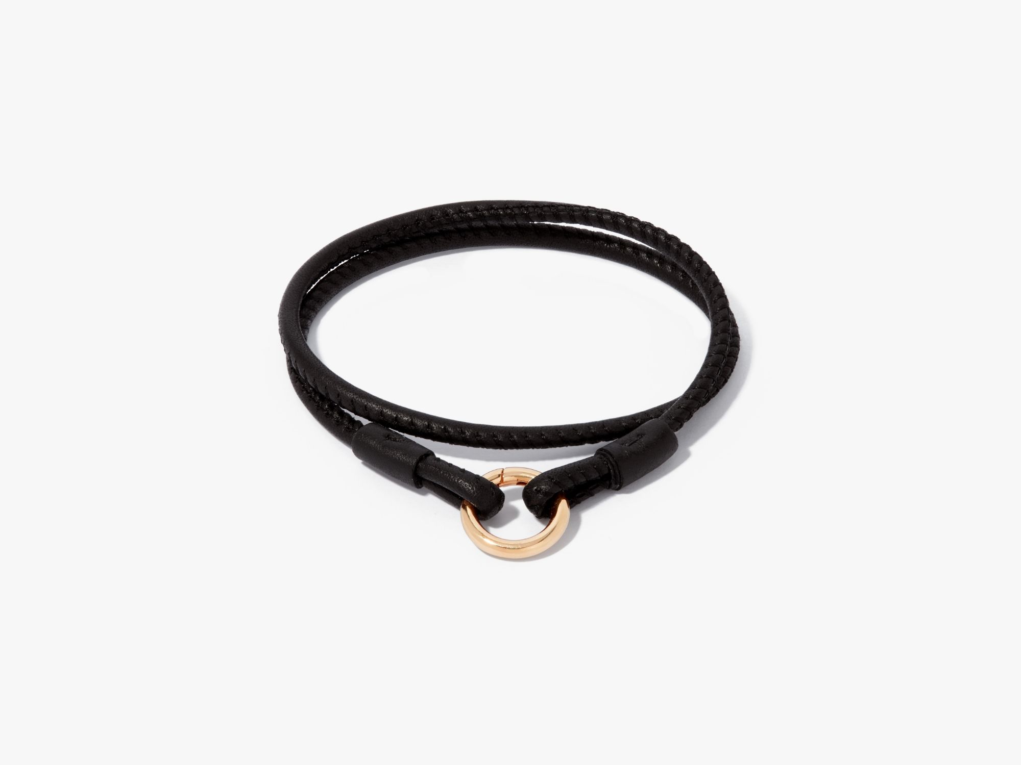 Leather Gold Lovelink Bracelet