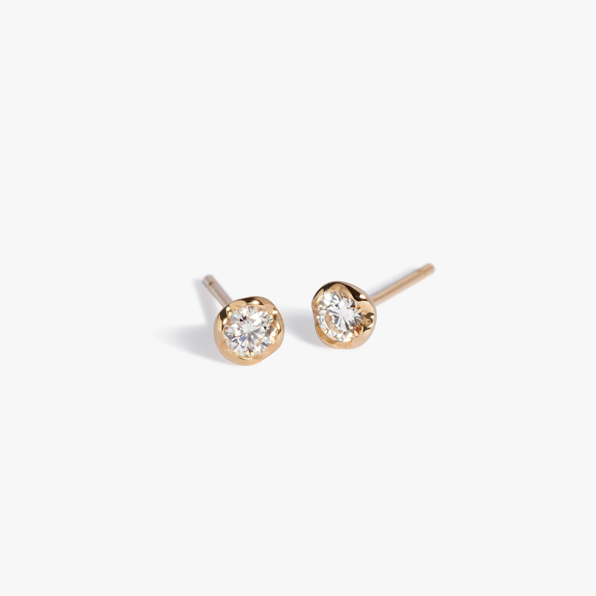 Whoopsie Daisy Solitaire Stud Earrings