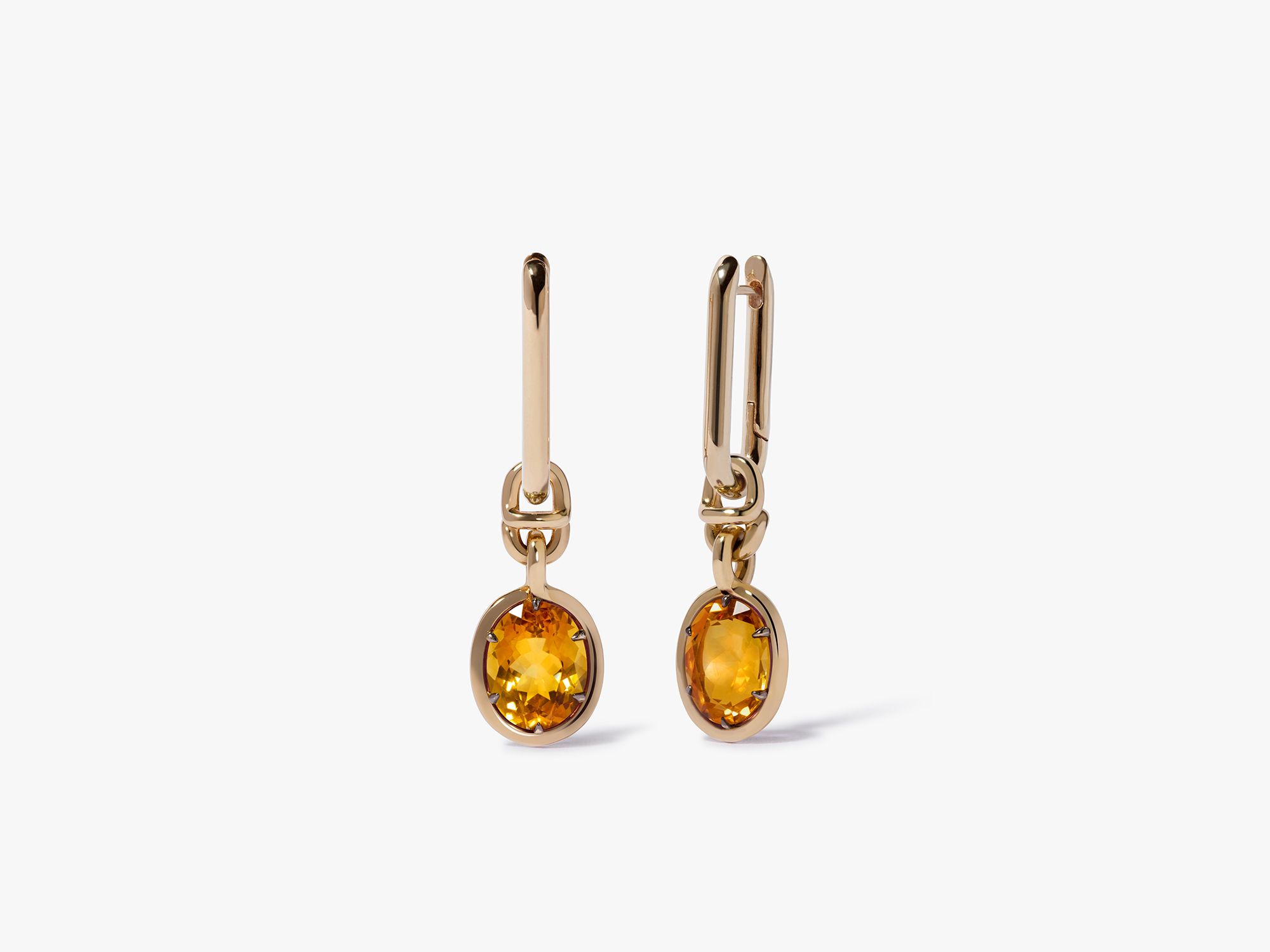 Knuckle Citrine Earrings