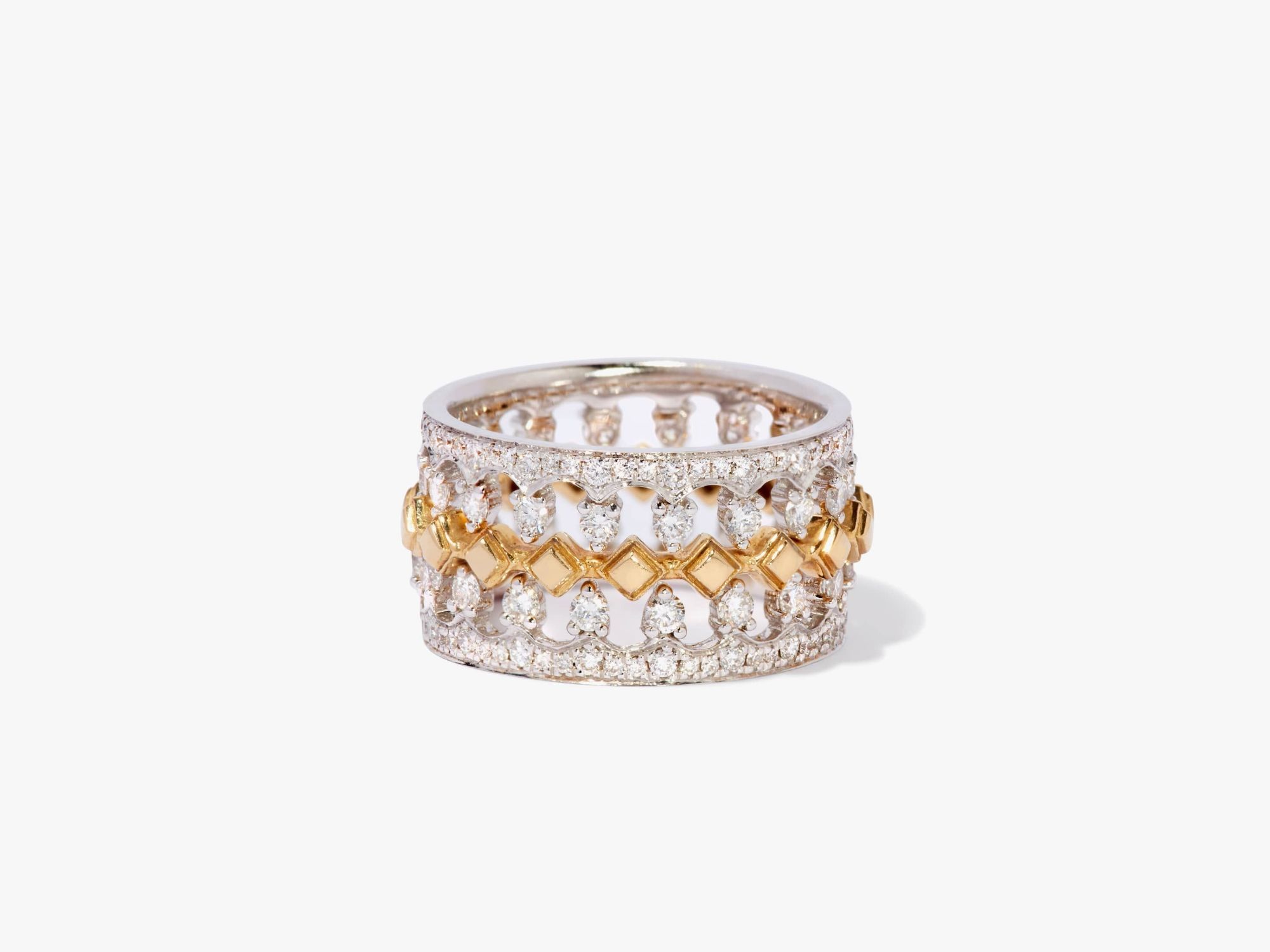 Crown & Stepping Stone Ring Stack