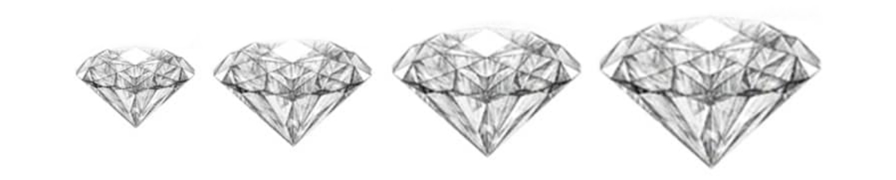 sketch of diamonds