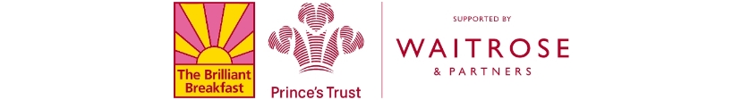 The Brilliant Breakfast, Prince's Trust, Waitrose & Partners logos