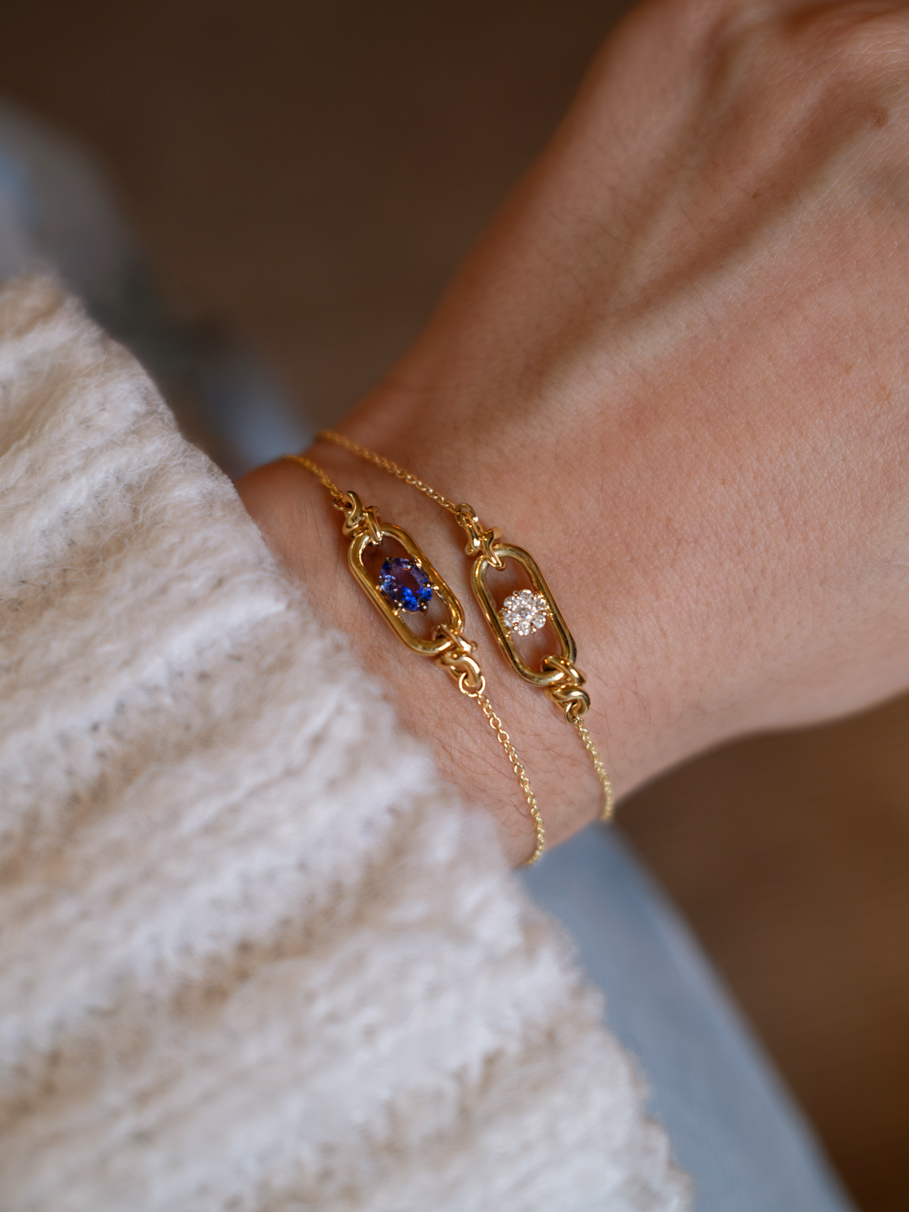 gold gem bracelets 